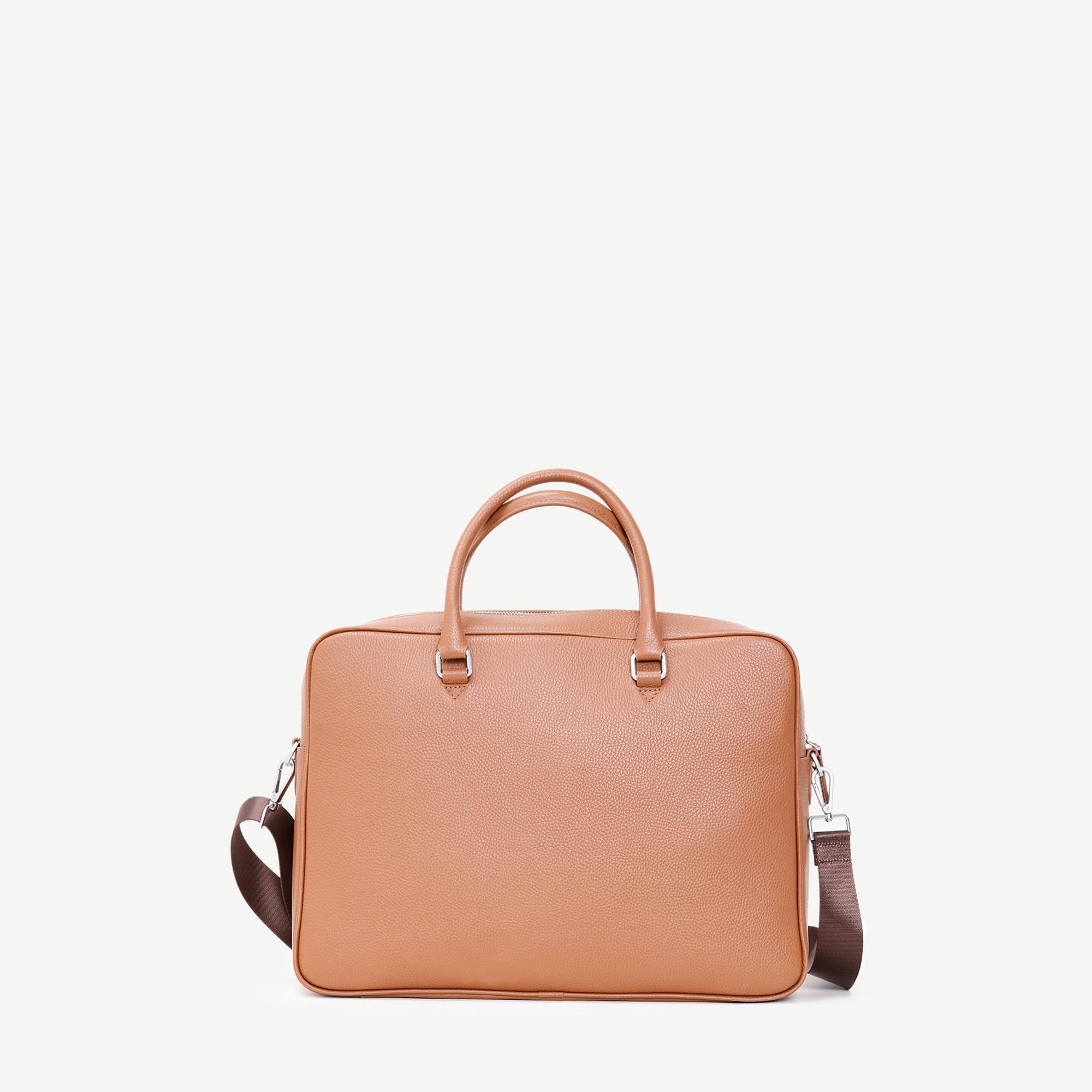 YARGICI Fermuarlı Deri Laptop Çantası