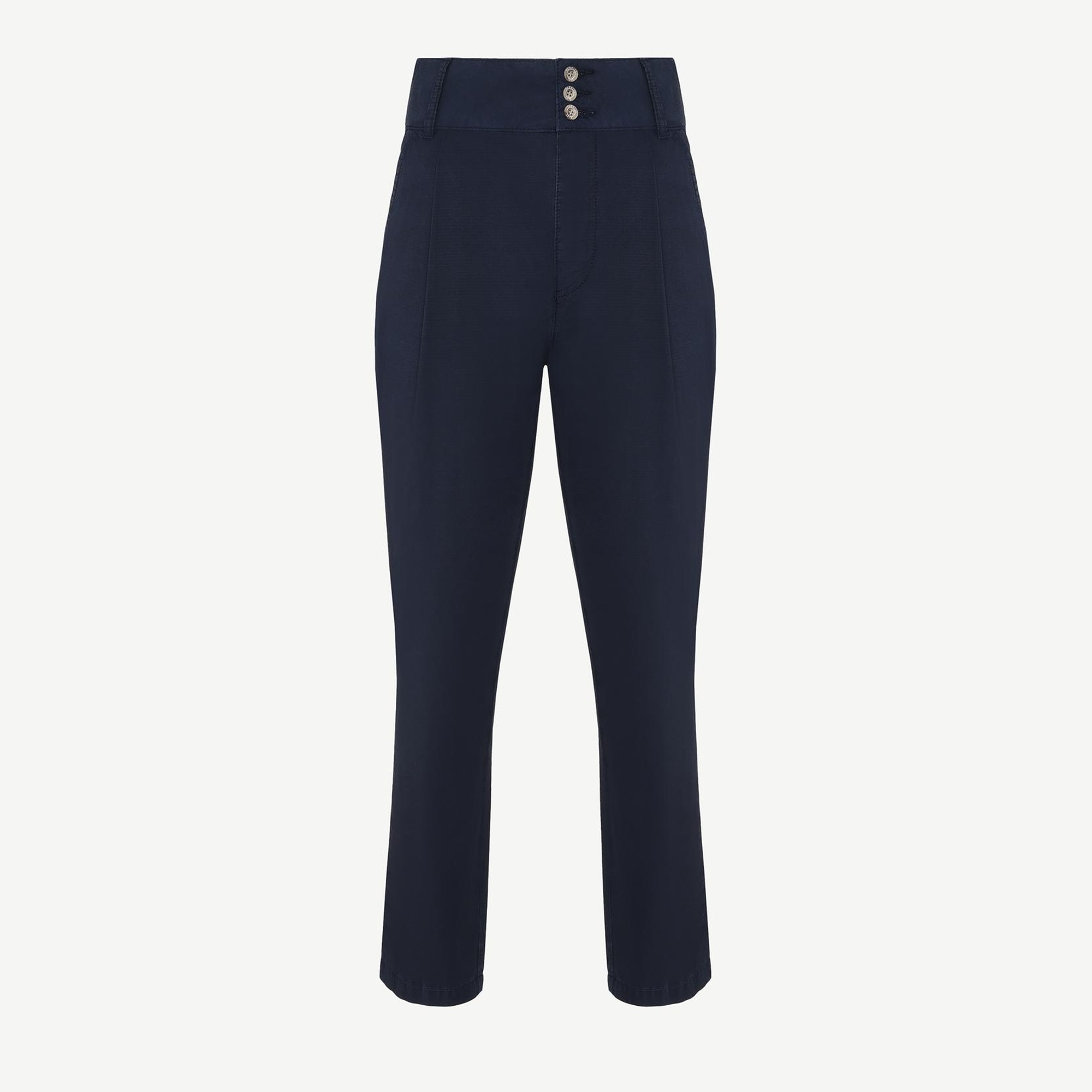 YARGICI Düz Kesim Kalın Kemerli Pensli Pantolon