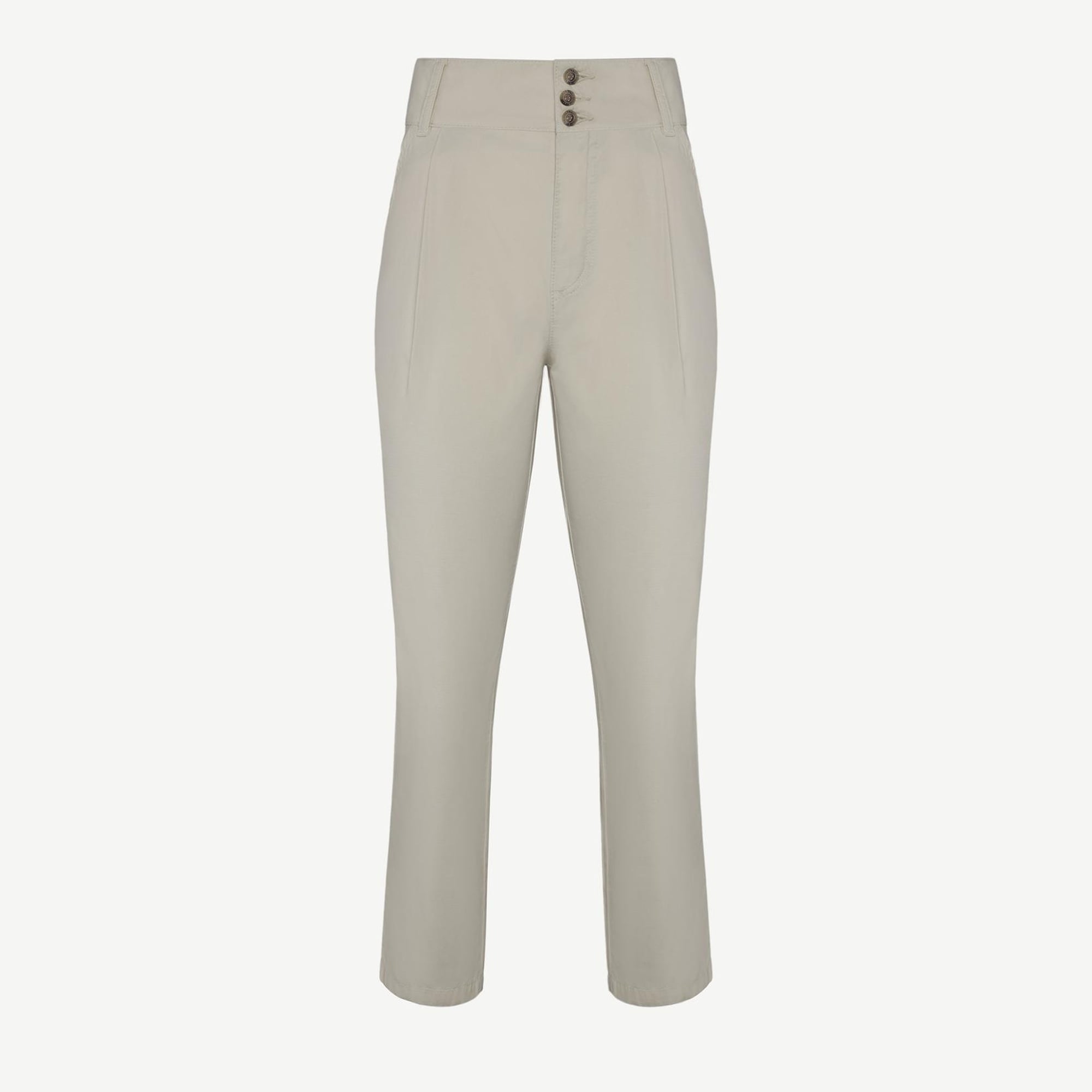 YARGICI Düz Kesim Kalın Kemerli Pensli Pantolon