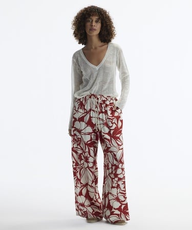  YARGICI Kordon Detaylı Bol Kesim Beli Lastikli Pantolon