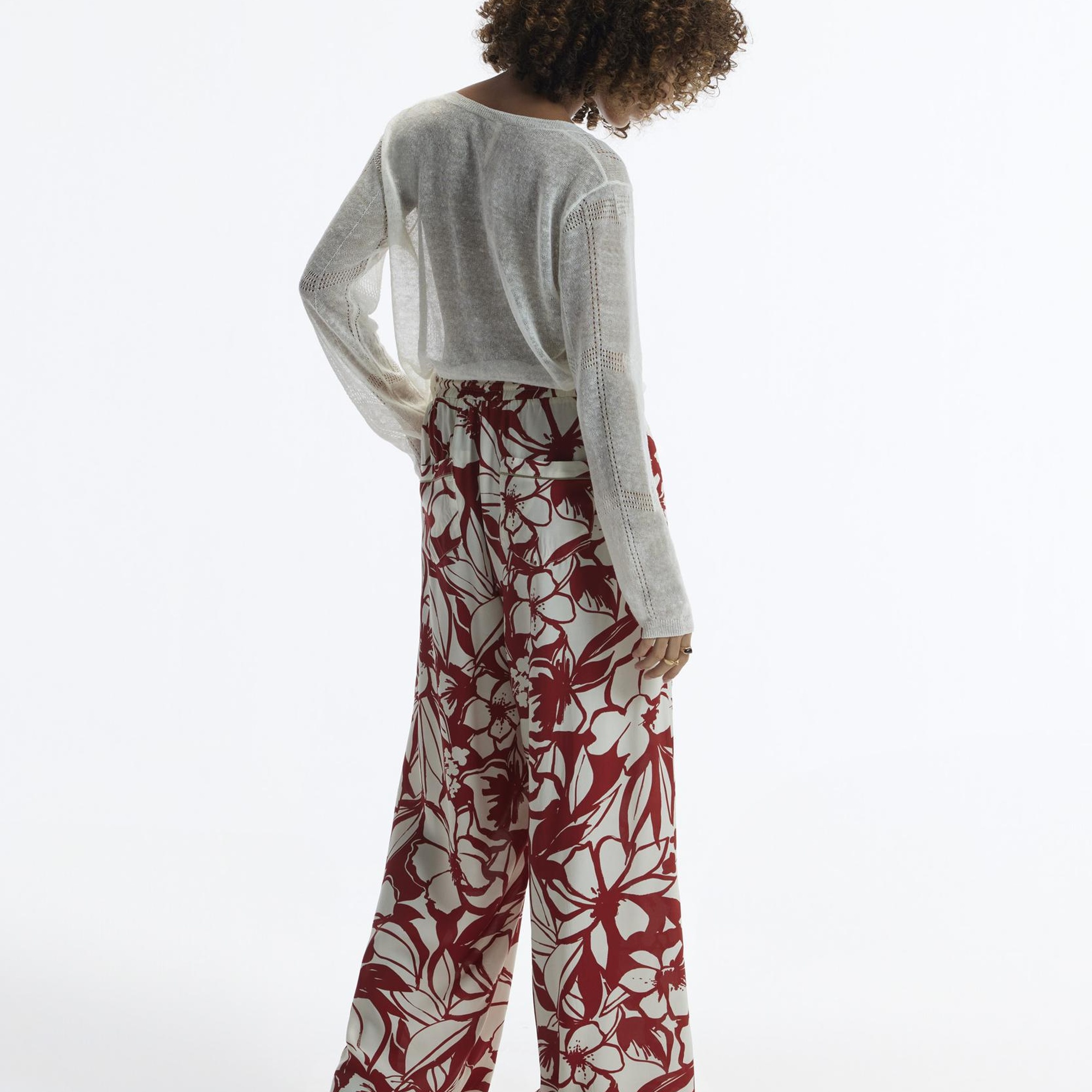 YARGICI Kordon Detaylı Bol Kesim Beli Lastikli Pantolon