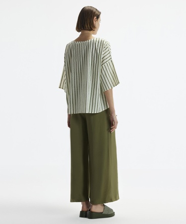  YARGICI Önü Yırtmaçlı Bol Kesim Pantolon