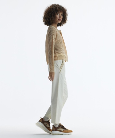  YARGICI Düz Kesim Nakış Detaylı Pantolon