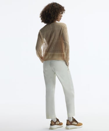  YARGICI Düz Kesim Nakış Detaylı Pantolon