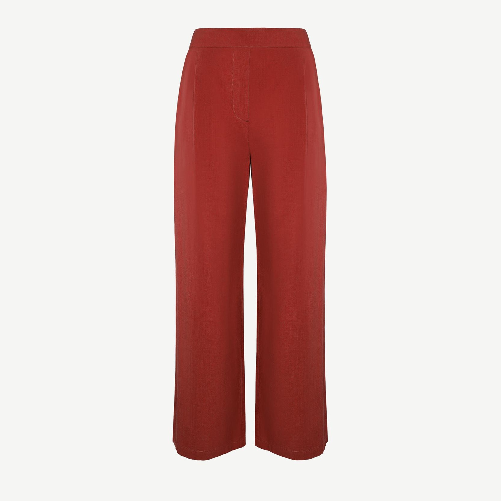 YARGICI Düz Kalıp Cepli Yandan Fermuarlı Pantolon