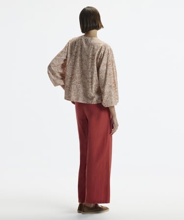  YARGICI Düz Kalıp Cepli Yandan Fermuarlı Pantolon