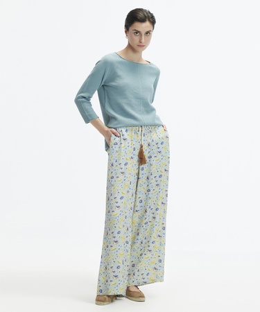  YARGICI Kordon Detaylı Bol Kesim Beli Lastikli Pantolon