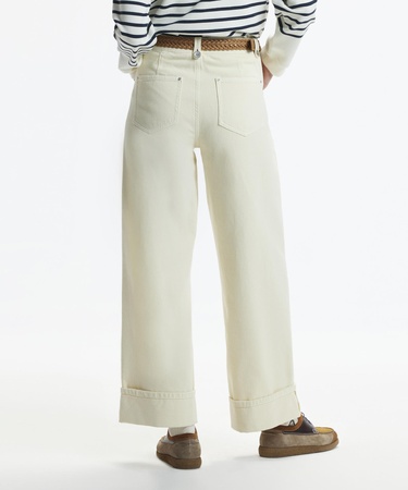  YARGICI Kıvrık Paçalı Rahat Kesim Denim Pantolon