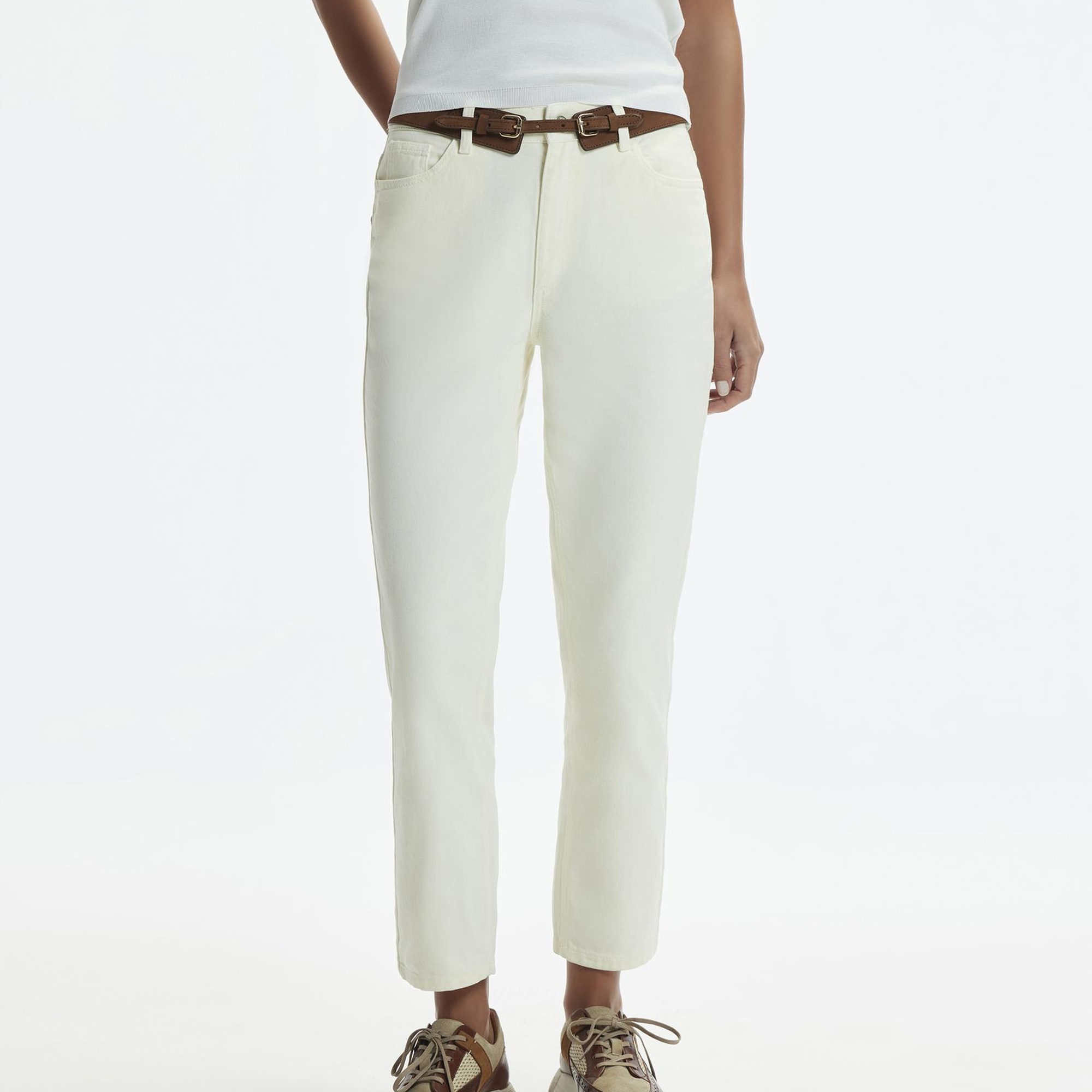 YARGICI Düz Paça Denim Pantolon