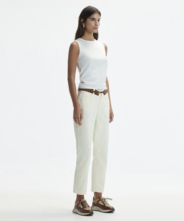  YARGICI Düz Paça Denim Pantolon