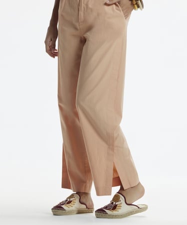  YARGICI Düz Kesim Cepli Kırma Detaylı Pantolon