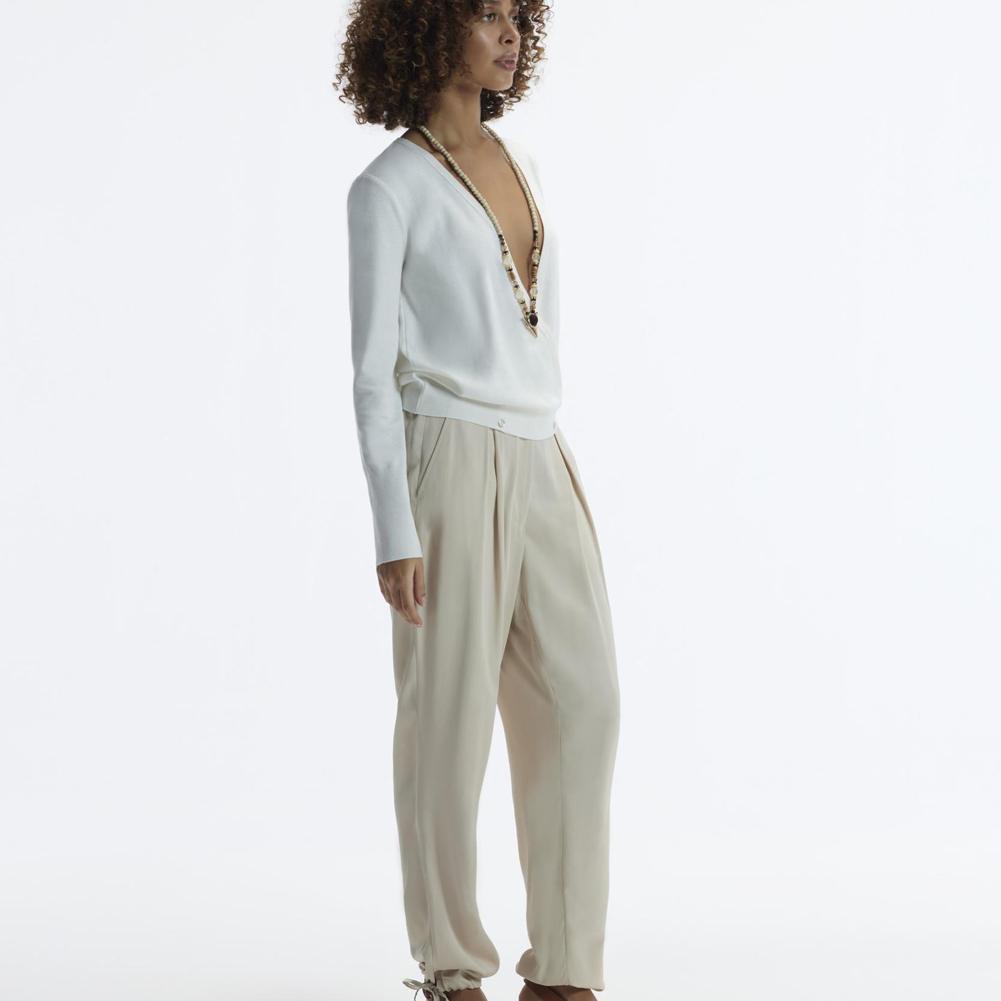 YARGICI Düz Kesim Paçası Bağlı  Pantolon