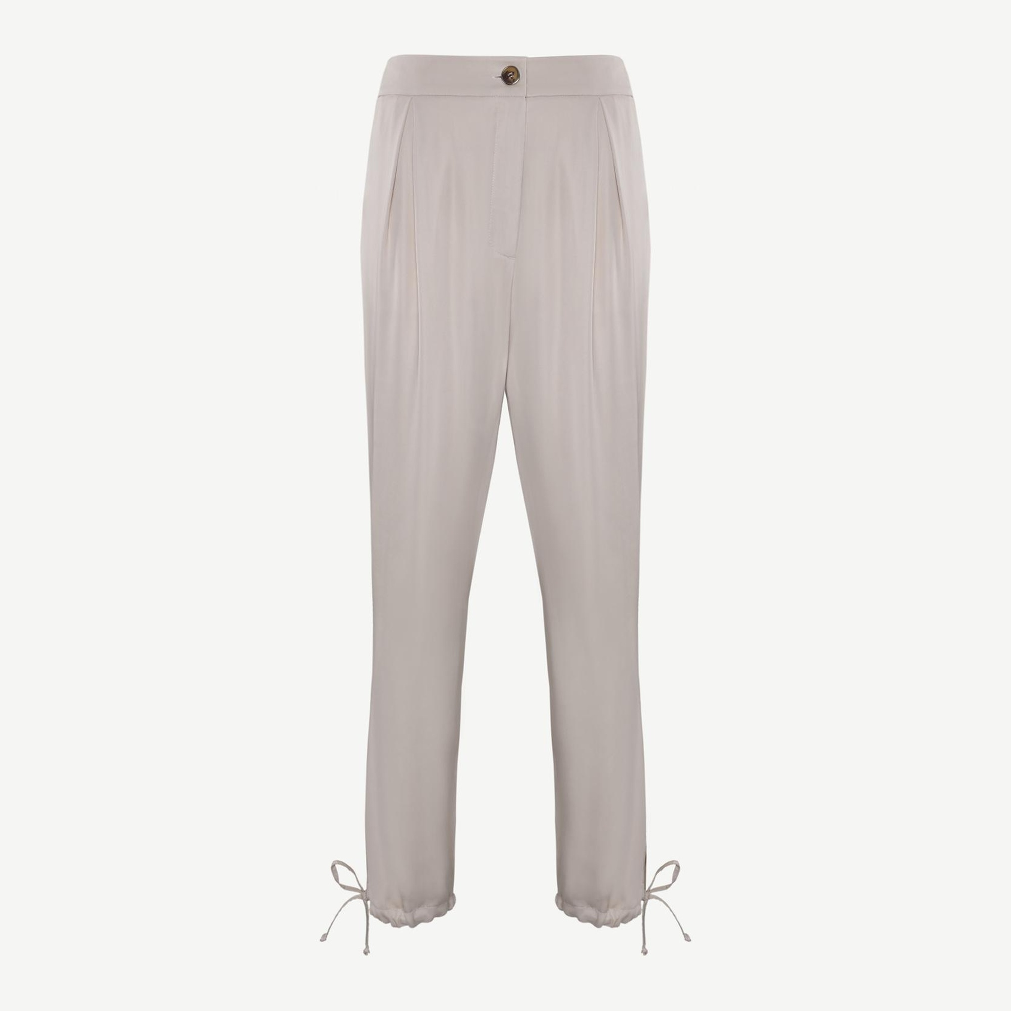 YARGICI Düz Kesim Paçası Bağlı  Pantolon