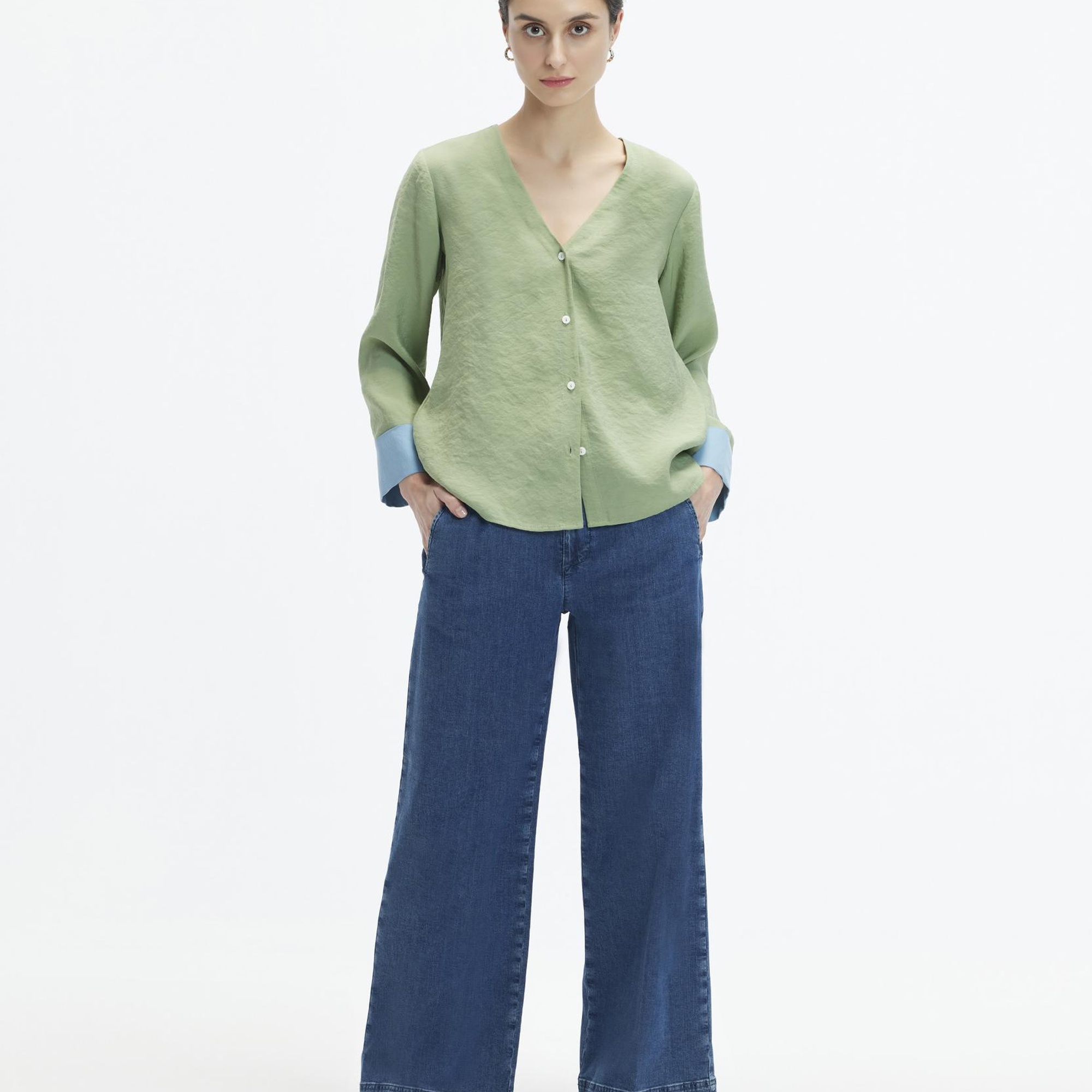 YARGICI Geniş Paca Denim Pantolon