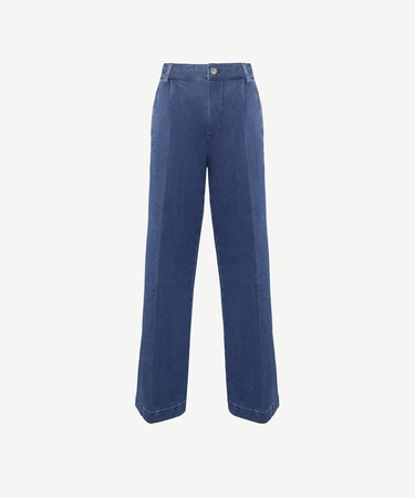  YARGICI Geniş Paca Denim Pantolon