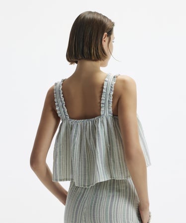  YARGICI Askılı Dökümlü Bluz