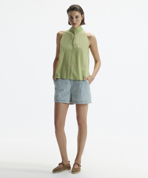  YARGICI Beli Lastikli Duble Paça Kısa Şort