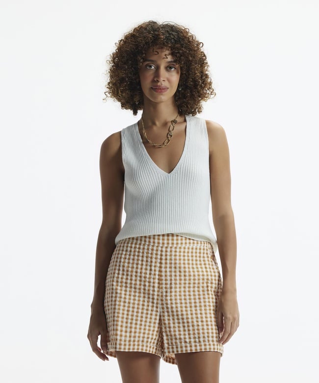  YARGICI Beli Lastikli Duble Paça Kısa Şort