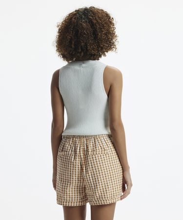  YARGICI Beli Lastikli Duble Paça Kısa Şort