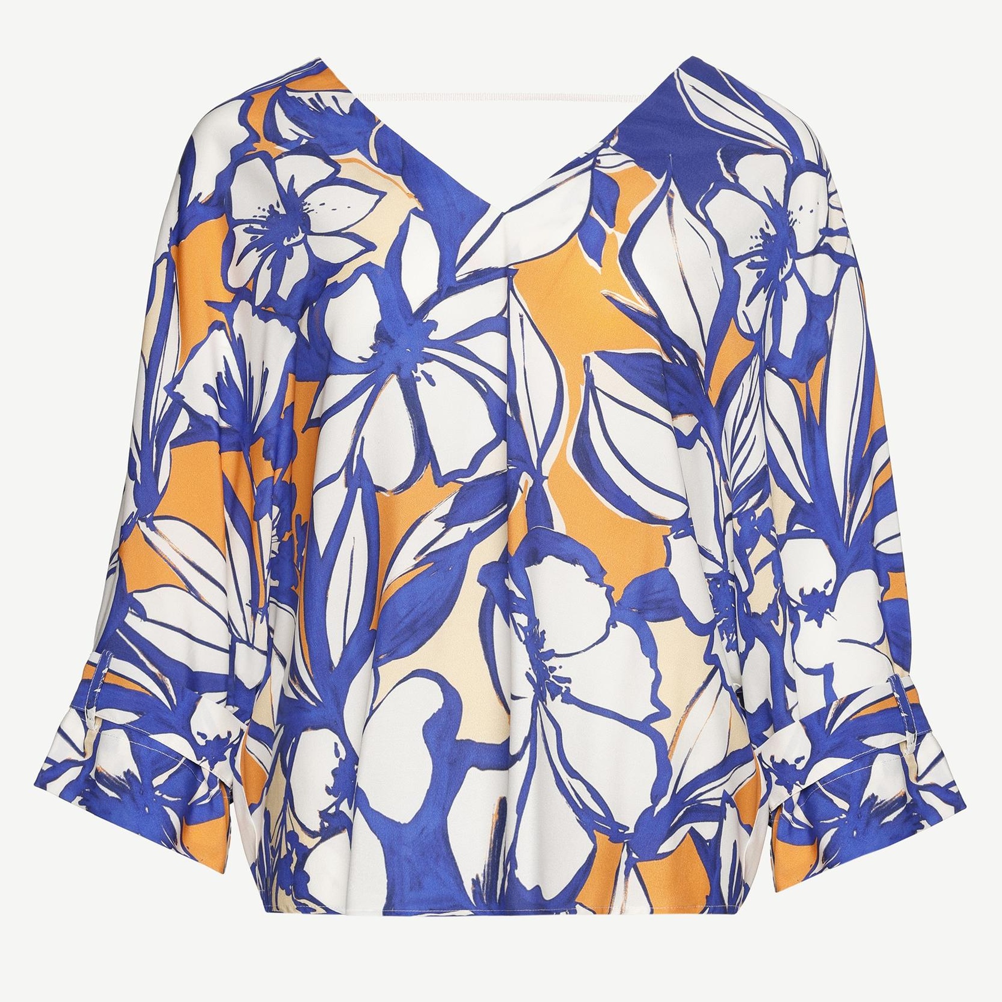 YARGICI V Yakalı Manşeti Bağlamalı Bluz