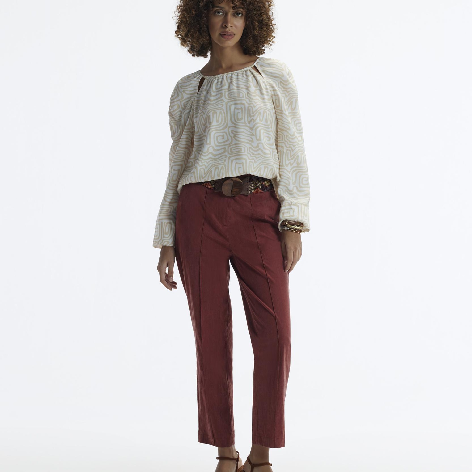 YARGICI Uzun Kollu Bisiklet Yaka Grogren Detaylı Bluz