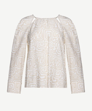  YARGICI Uzun Kollu Bisiklet Yaka Grogren Detaylı Bluz