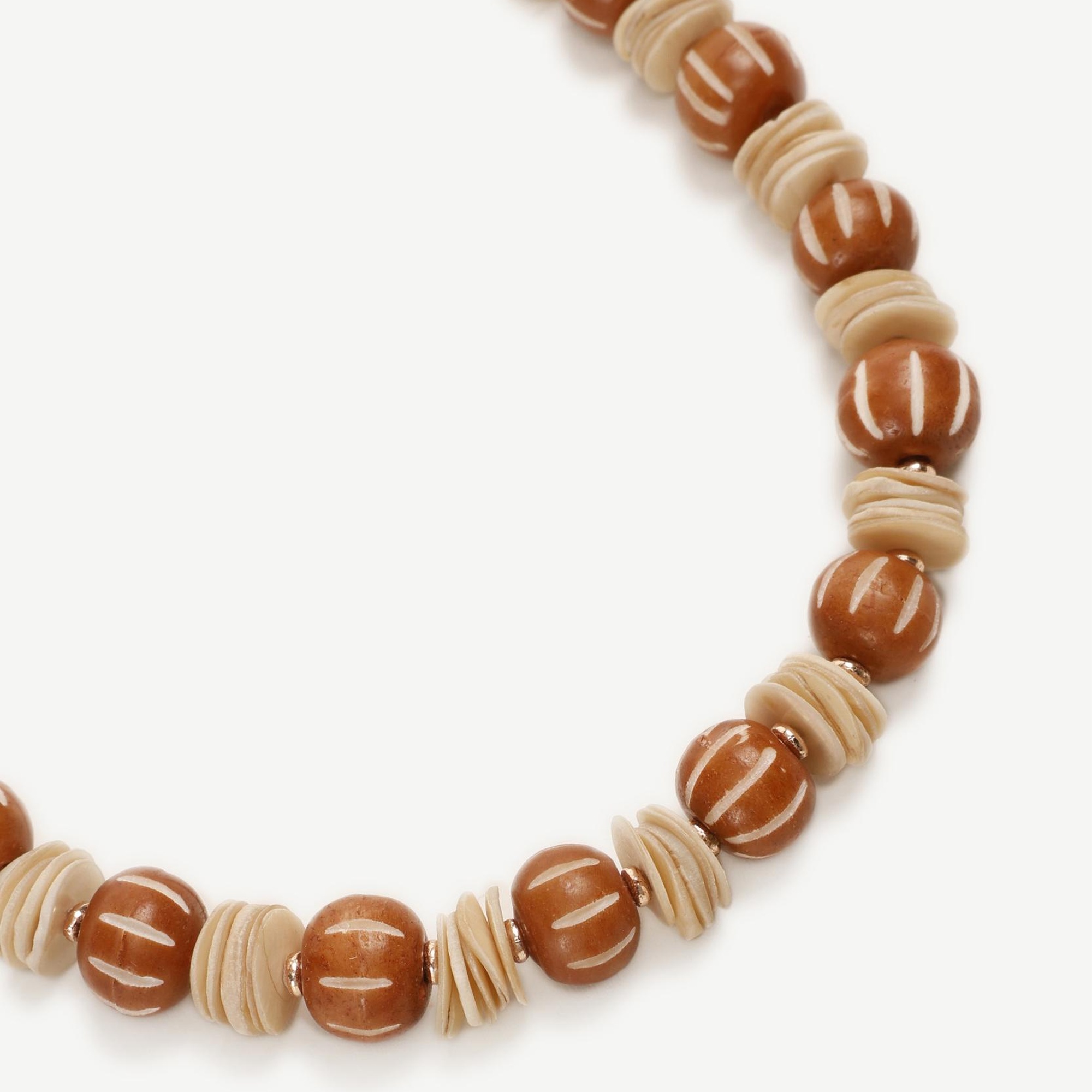 YARGICI Kemik Ve Kabuk Boncuklu Kolye