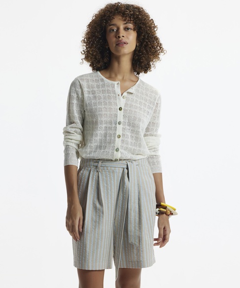  YARGICI Beli Lastikli Bağlamalı Şort