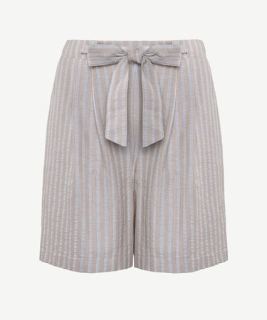  YARGICI Beli Lastikli Bağlamalı Şort