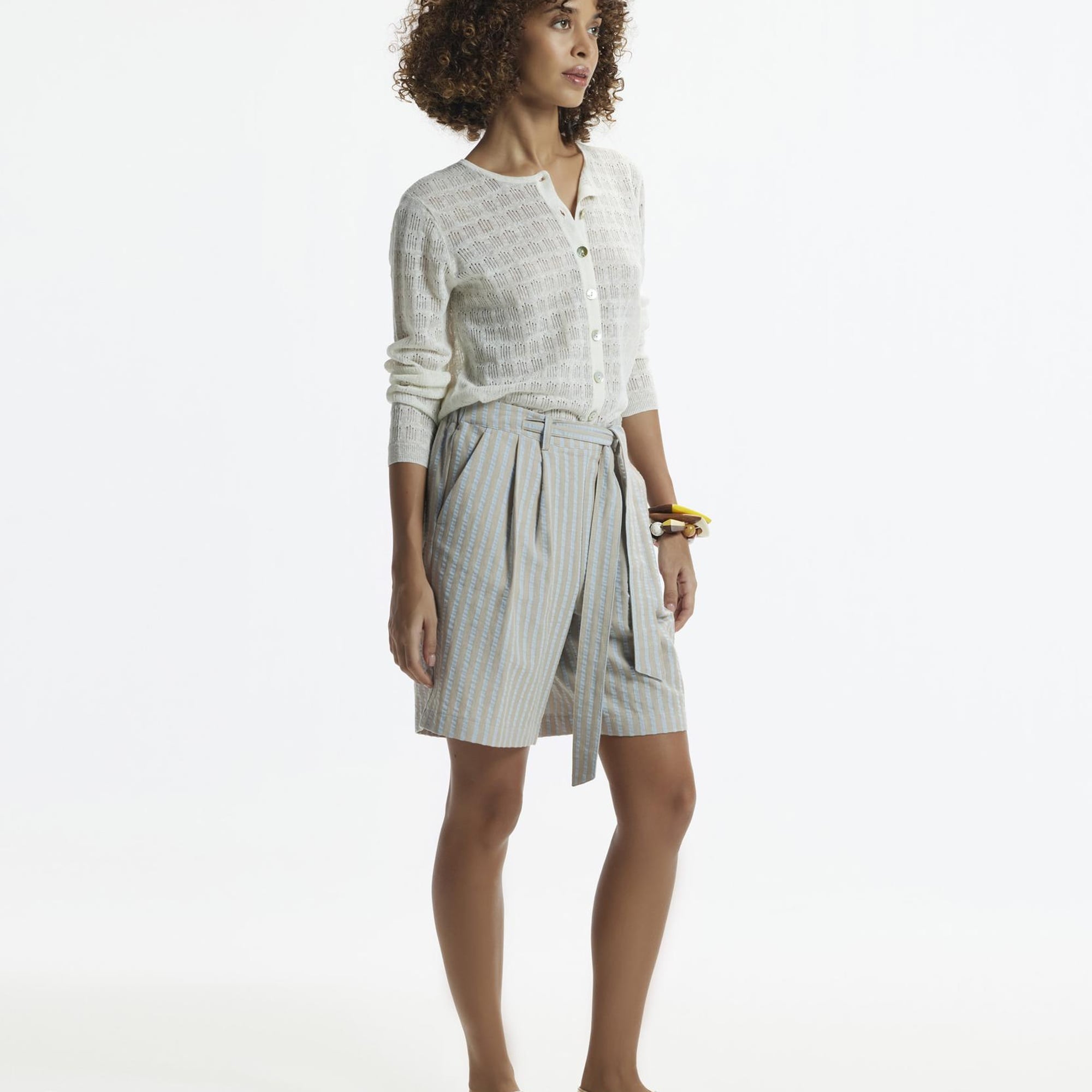 YARGICI Beli Lastikli Bağlamalı Şort