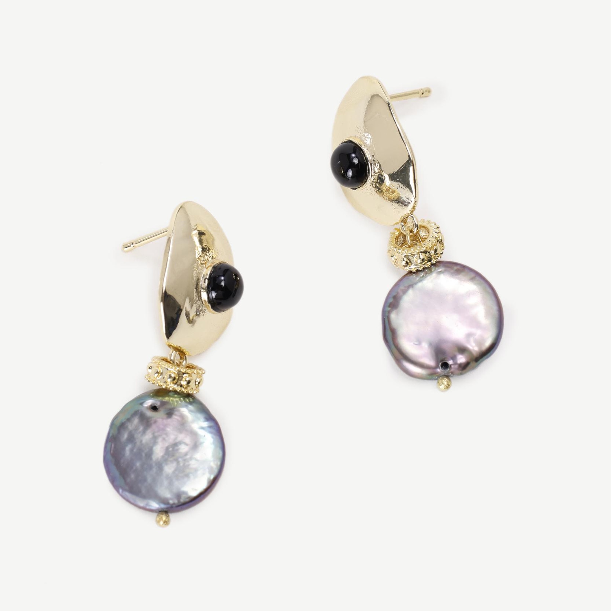 YARGICI Doğal Taş Ebruli Küpe