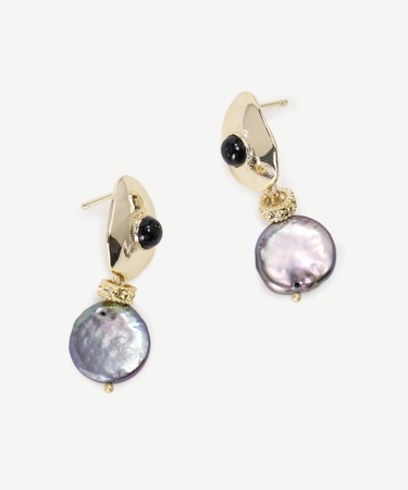  YARGICI Doğal Taş Ebruli Küpe