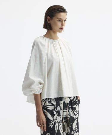  YARGICI Uzun Kollu Sırtı Bağlama Detaylı Bluz