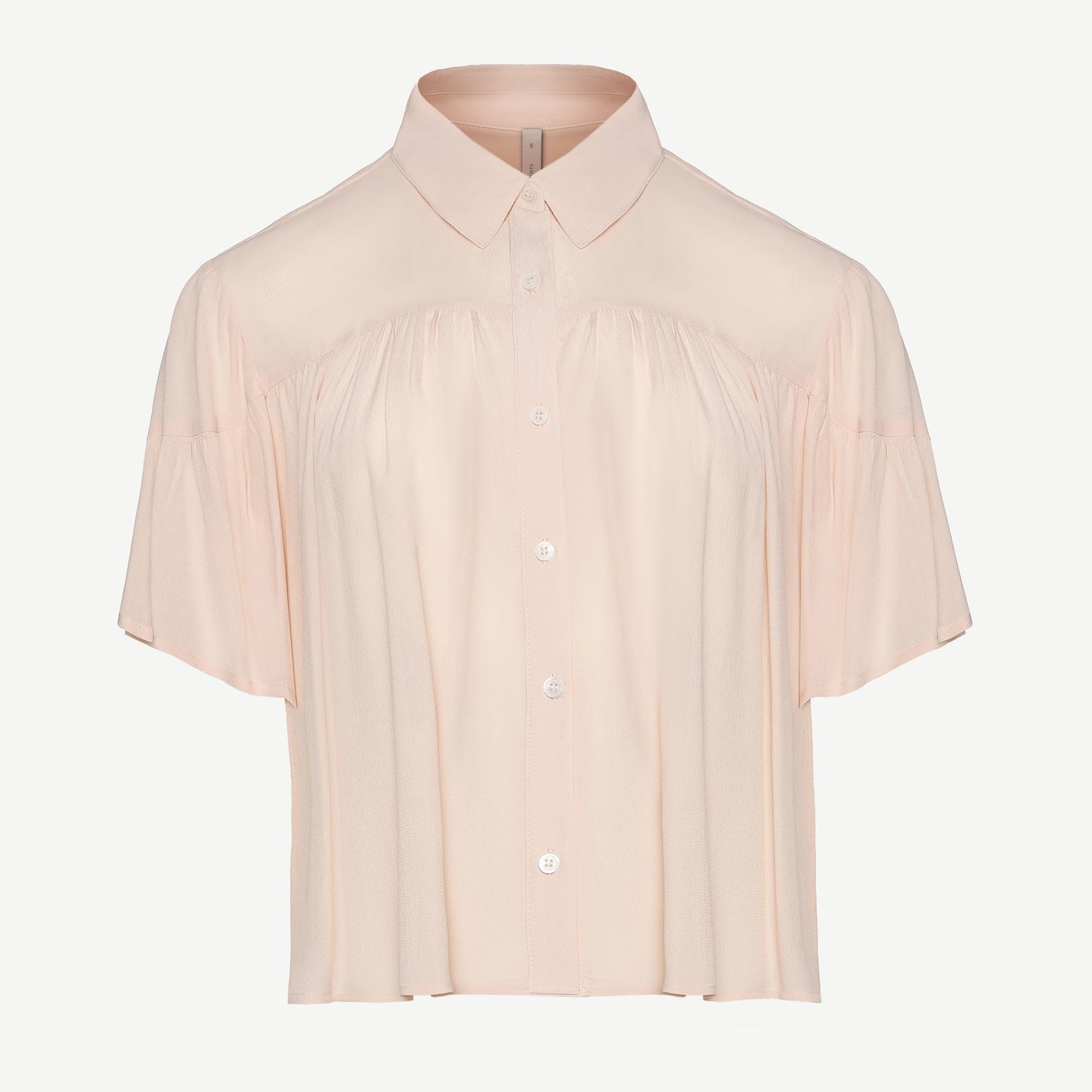 YARGICI Fırfırlı Kısa Kollu Gömlek