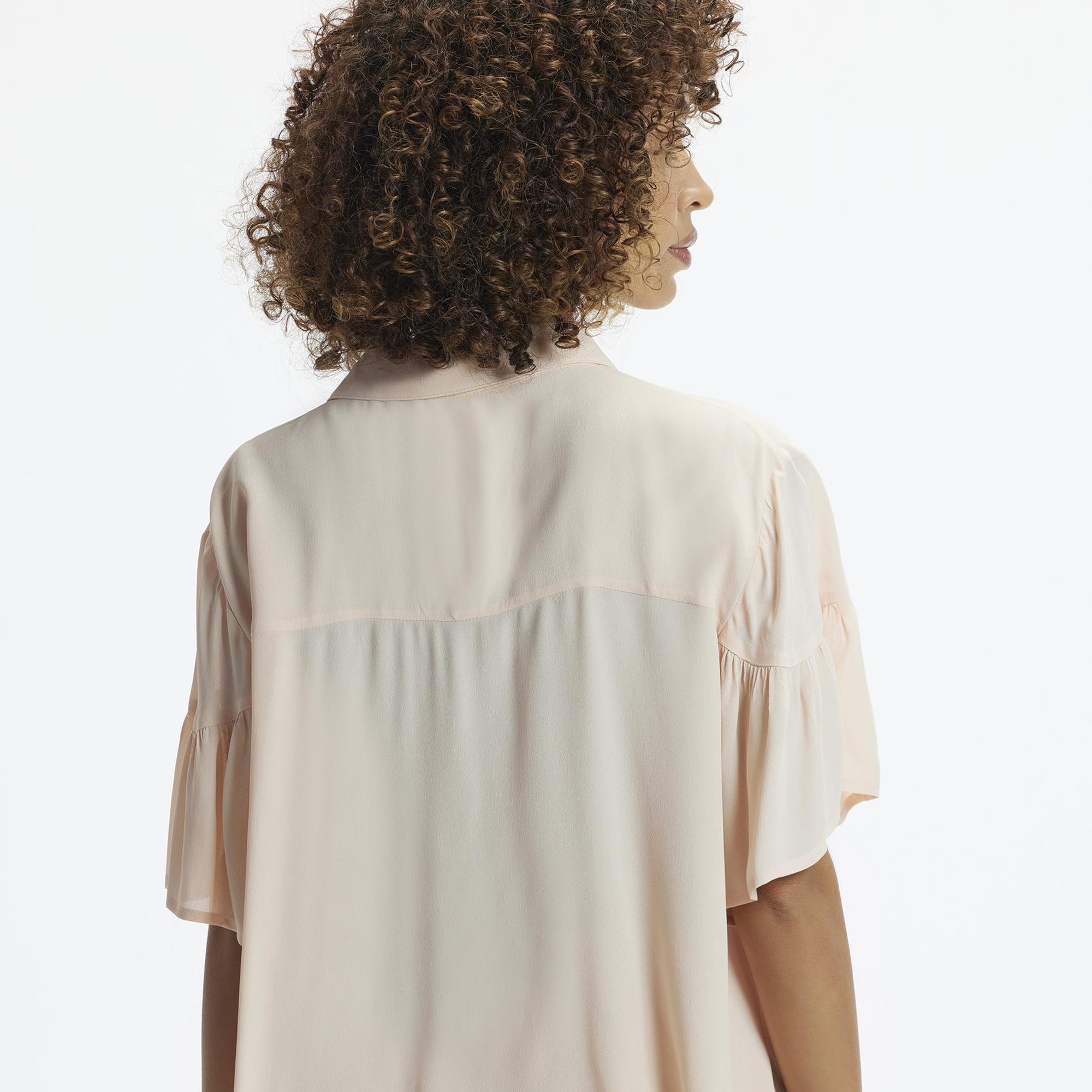 YARGICI Fırfırlı Kısa Kollu Gömlek