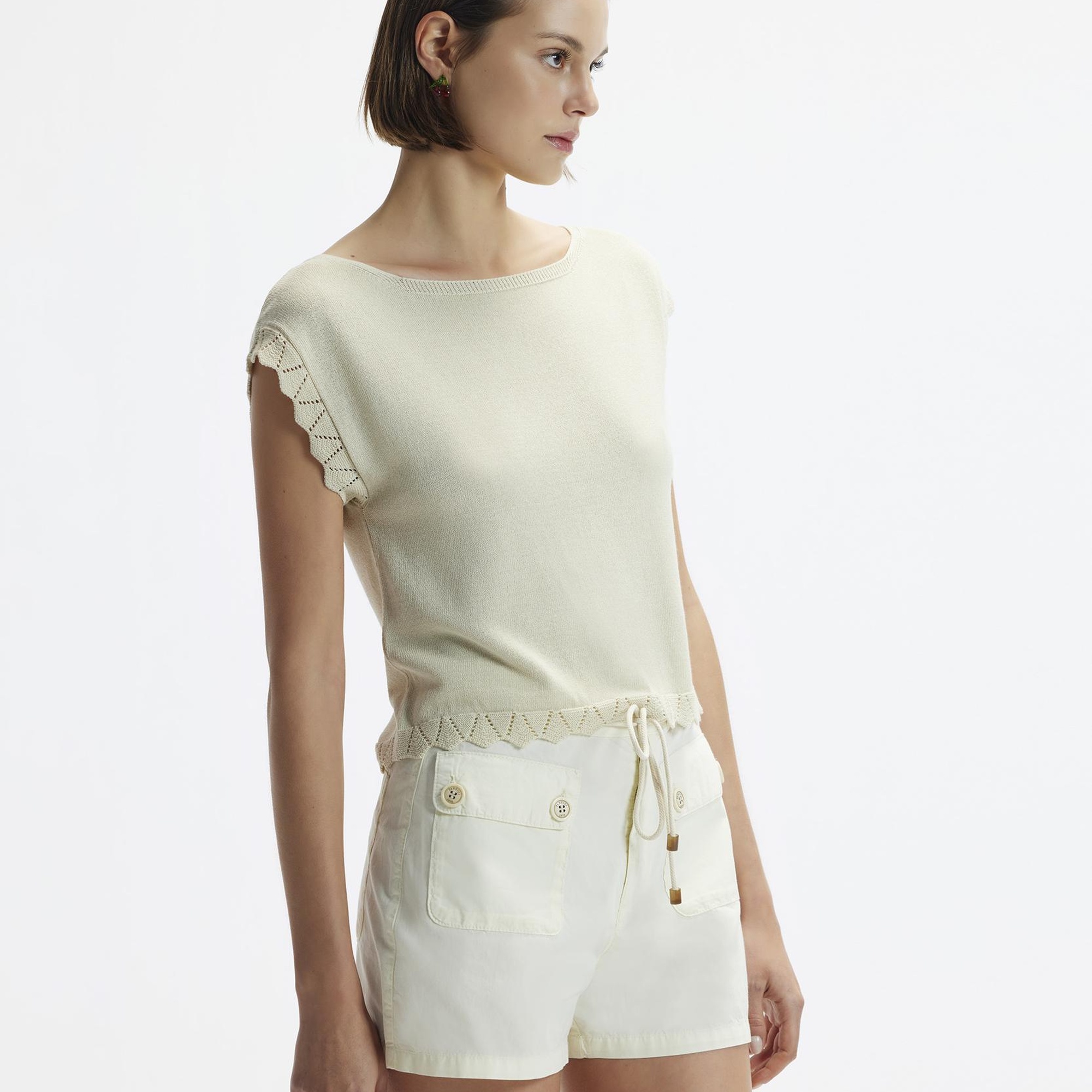 YARGICI Cep Detaylı Denim Bermuda