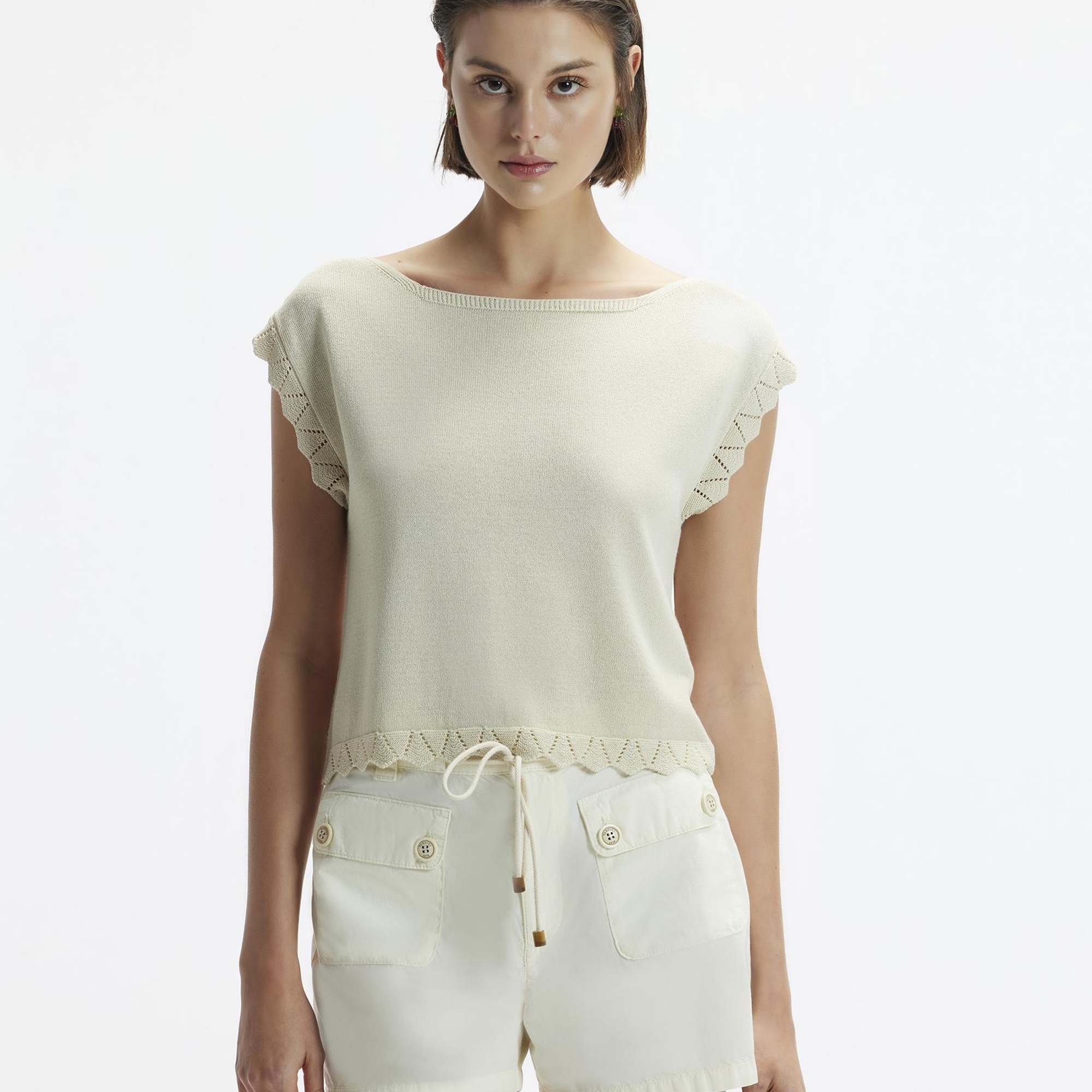 YARGICI Cep Detaylı Denim Bermuda