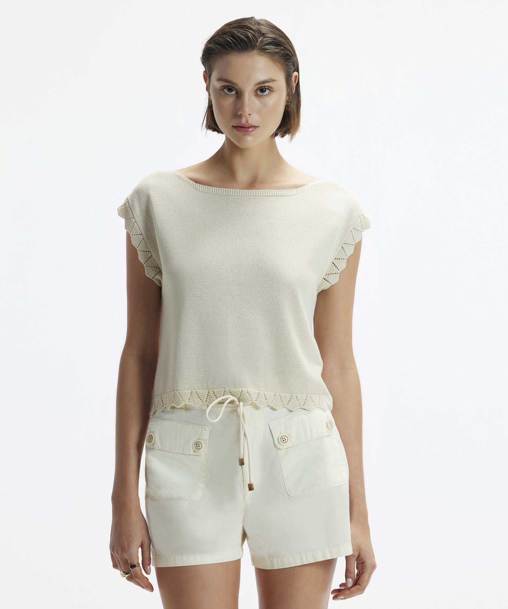  YARGICI Cep Detaylı Denim Bermuda