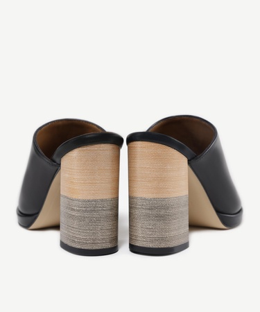  YARGICI Topuk Detaylı Deri Terlik