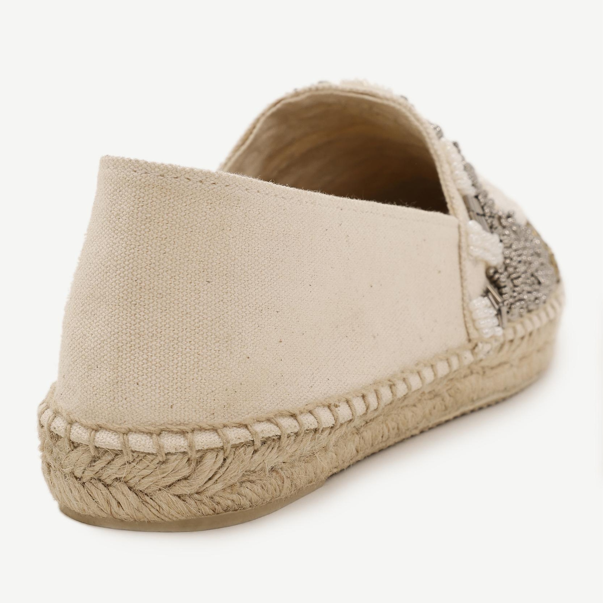 YARGICI İki Renkli Boncuk İşlemeli Espadril