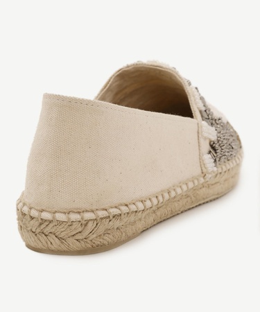  YARGICI İki Renkli Boncuk İşlemeli Espadril