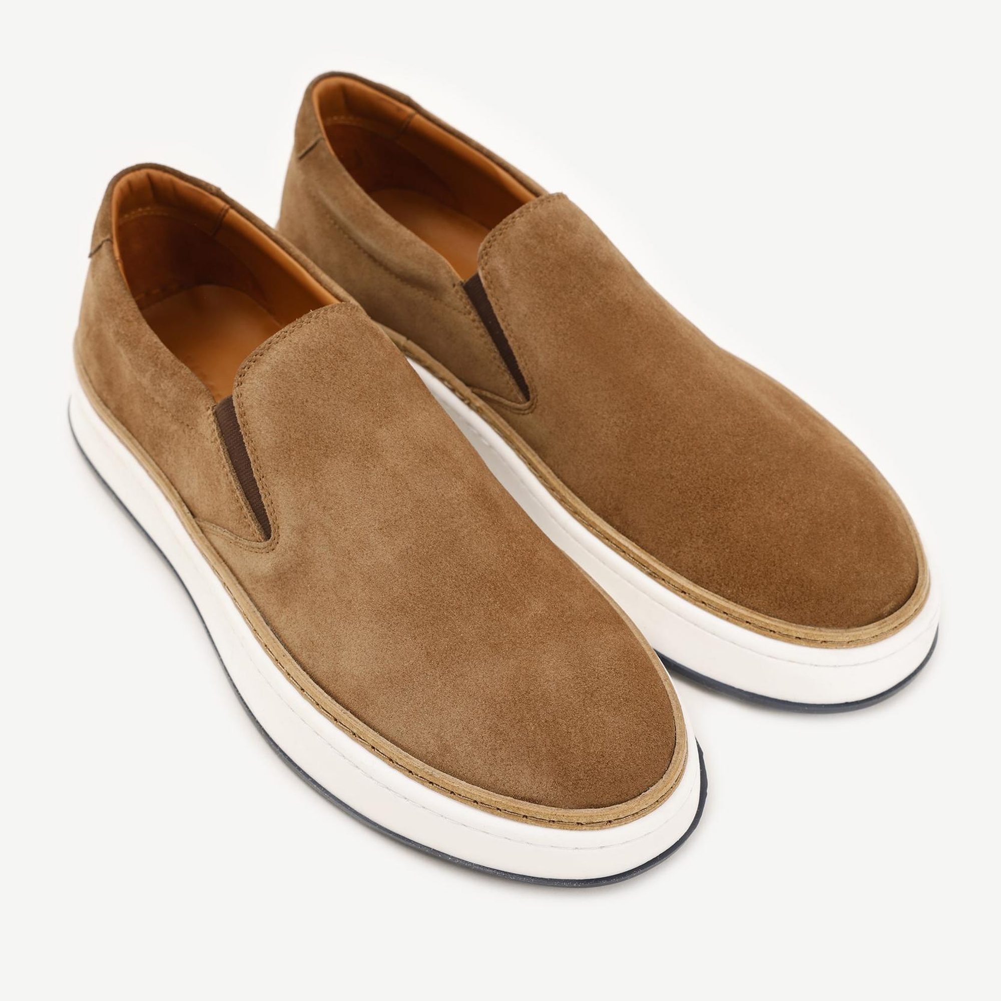 YARGICI Lastikli Düz Deri Ayakkabı