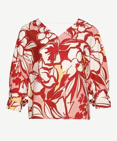  YARGICI V Yakalı Manşeti Bağlamalı Bluz