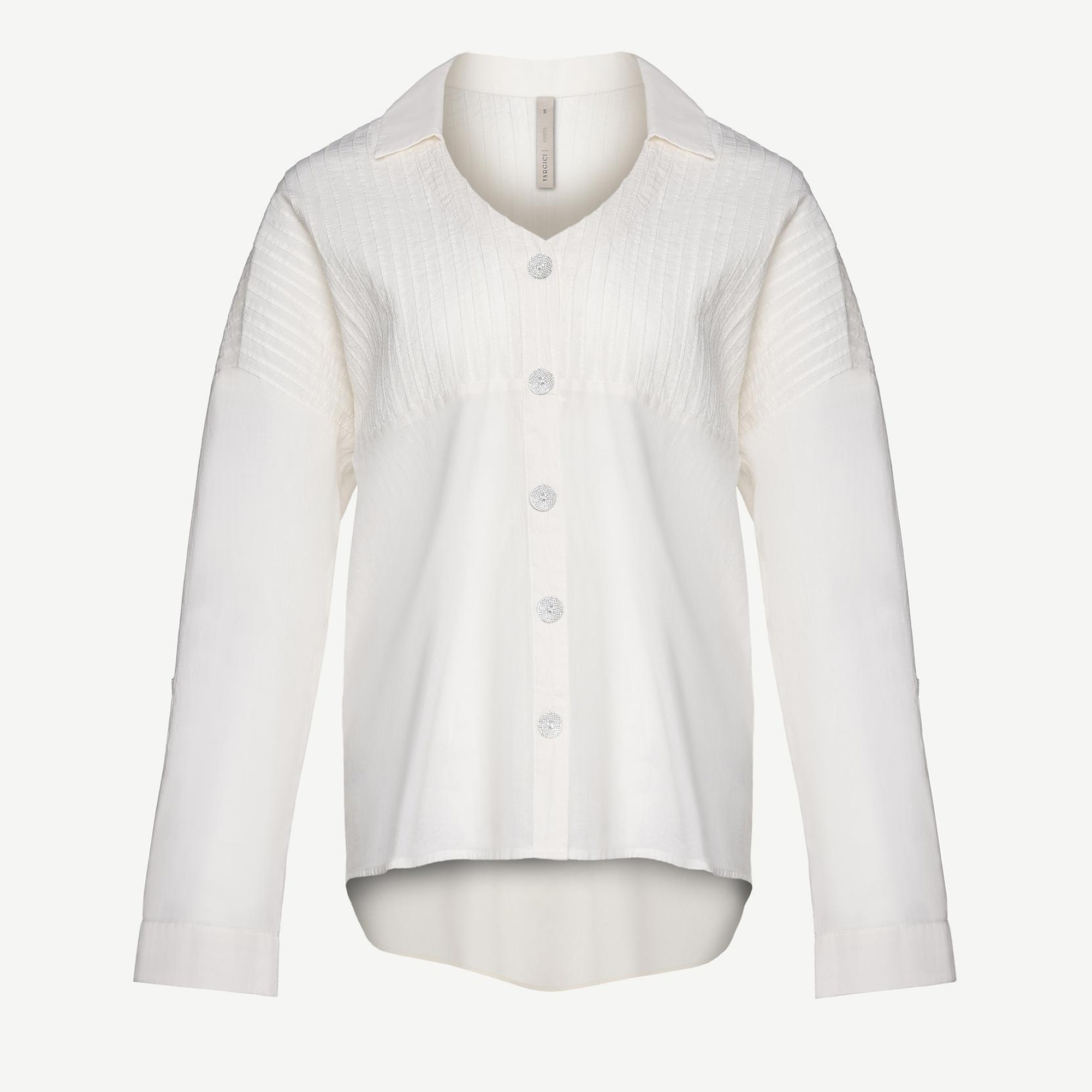 YARGICI Nervürlü Apolet Detaylı Gömlek