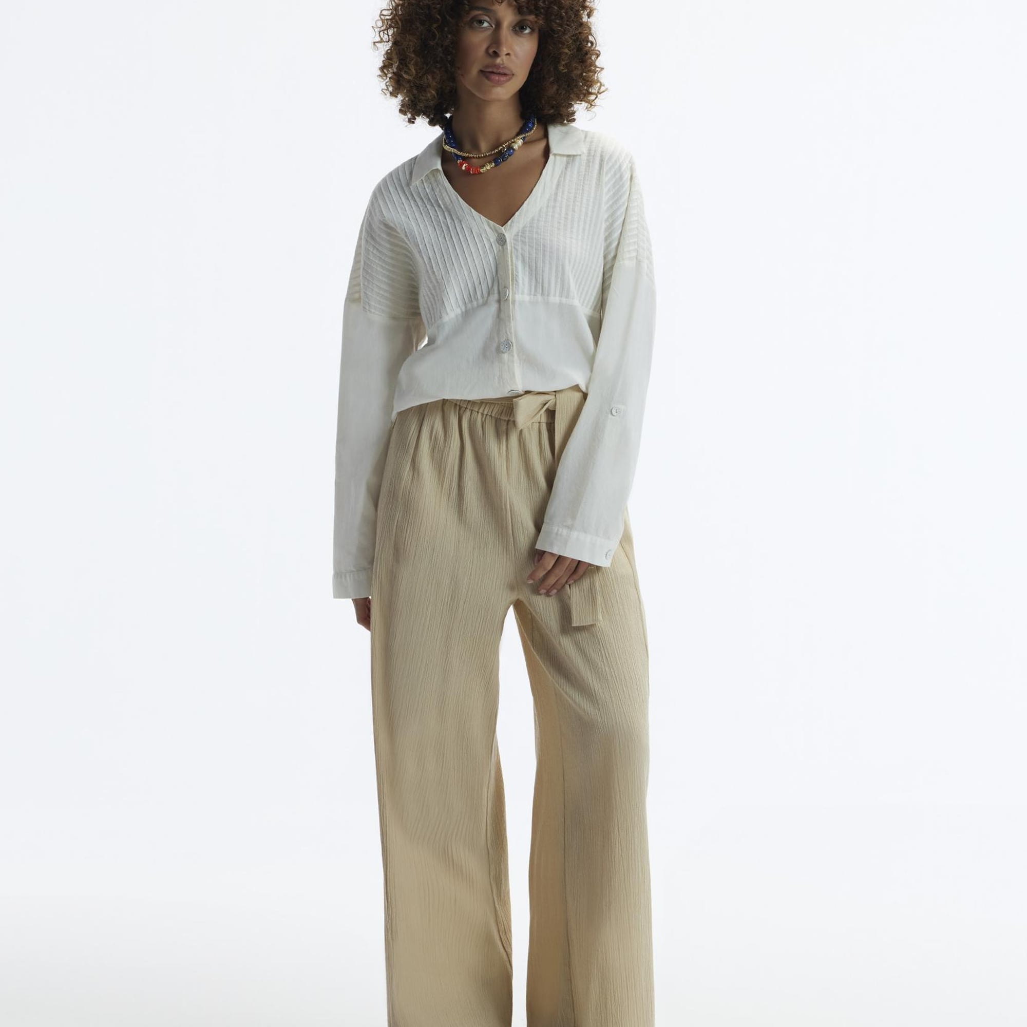 YARGICI Nervürlü Apolet Detaylı Gömlek