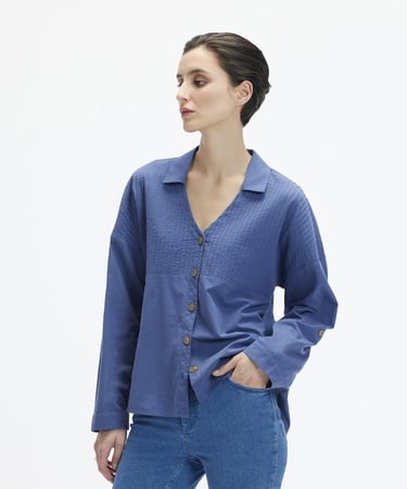  YARGICI Nervürlü Apolet Detaylı Gömlek