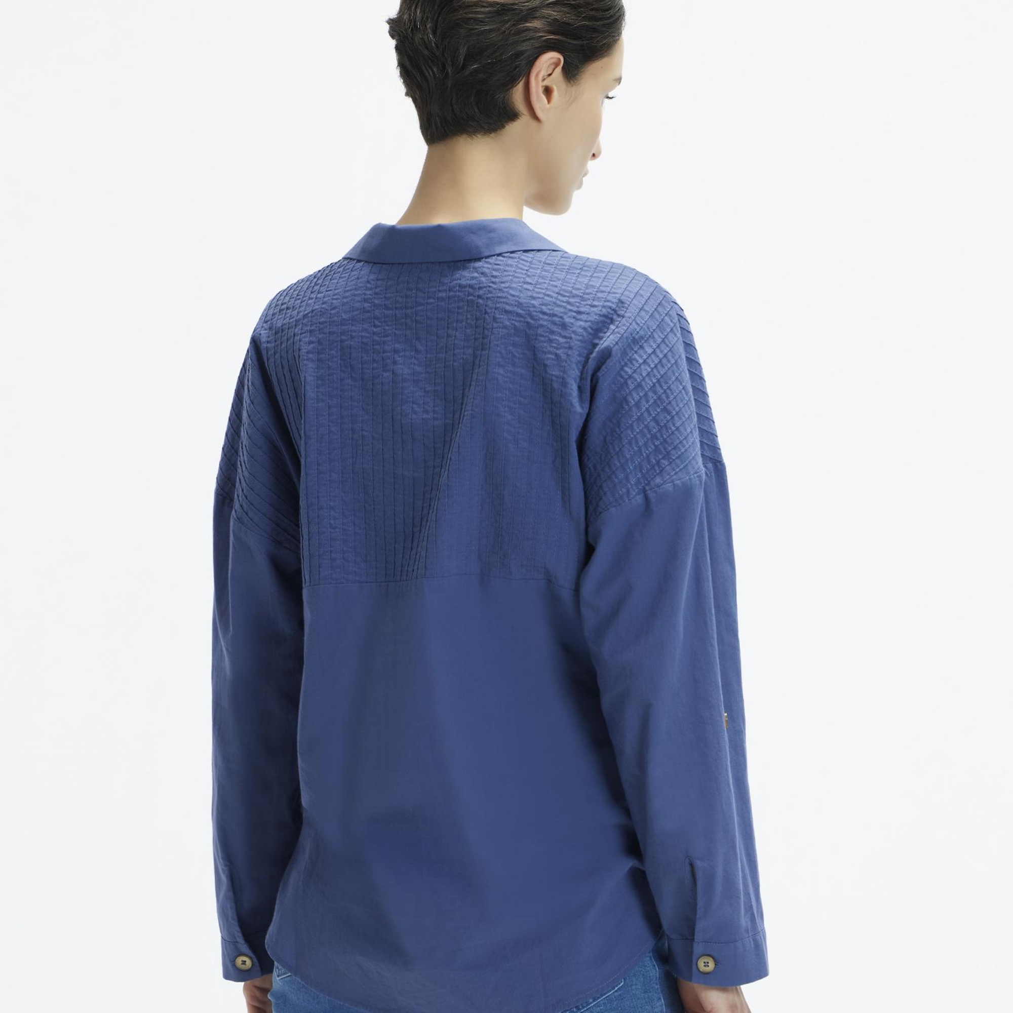 YARGICI Nervürlü Apolet Detaylı Gömlek