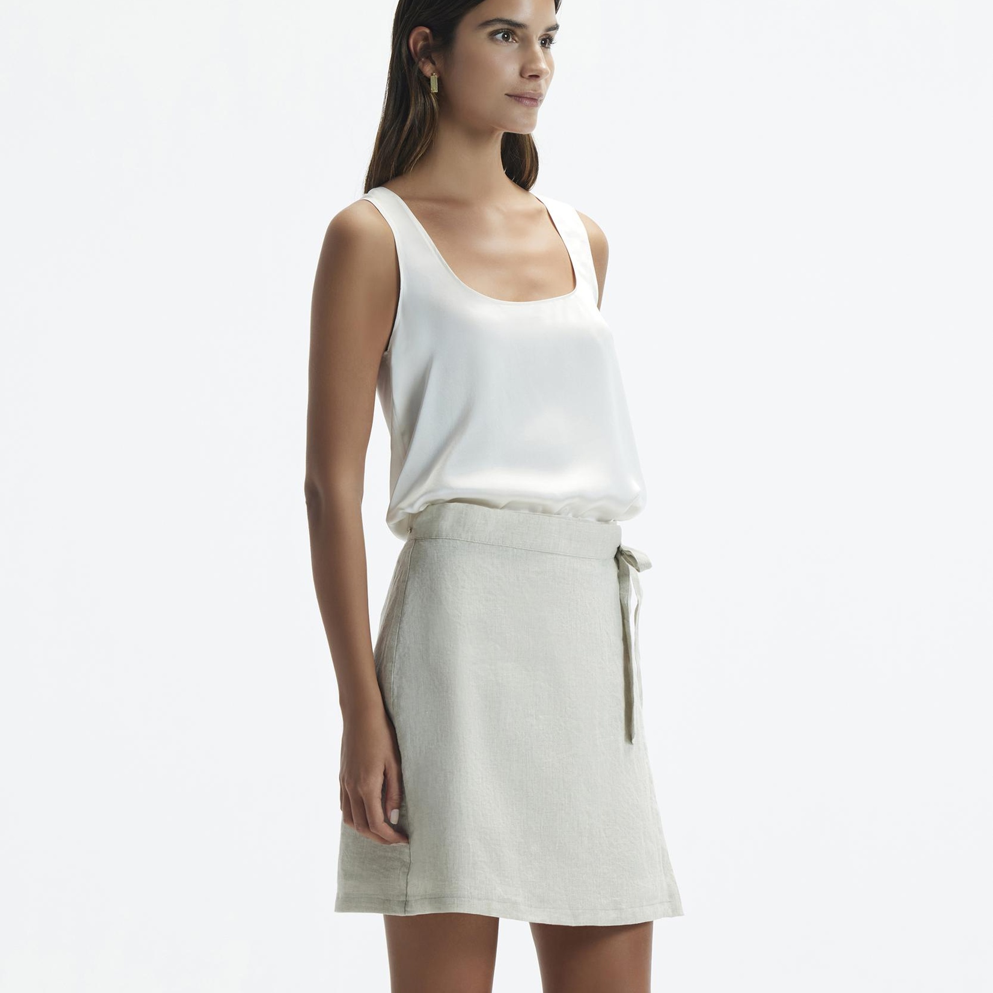 YARGICI Kruvaze Kapama Düz Kesim  Kısa Etek