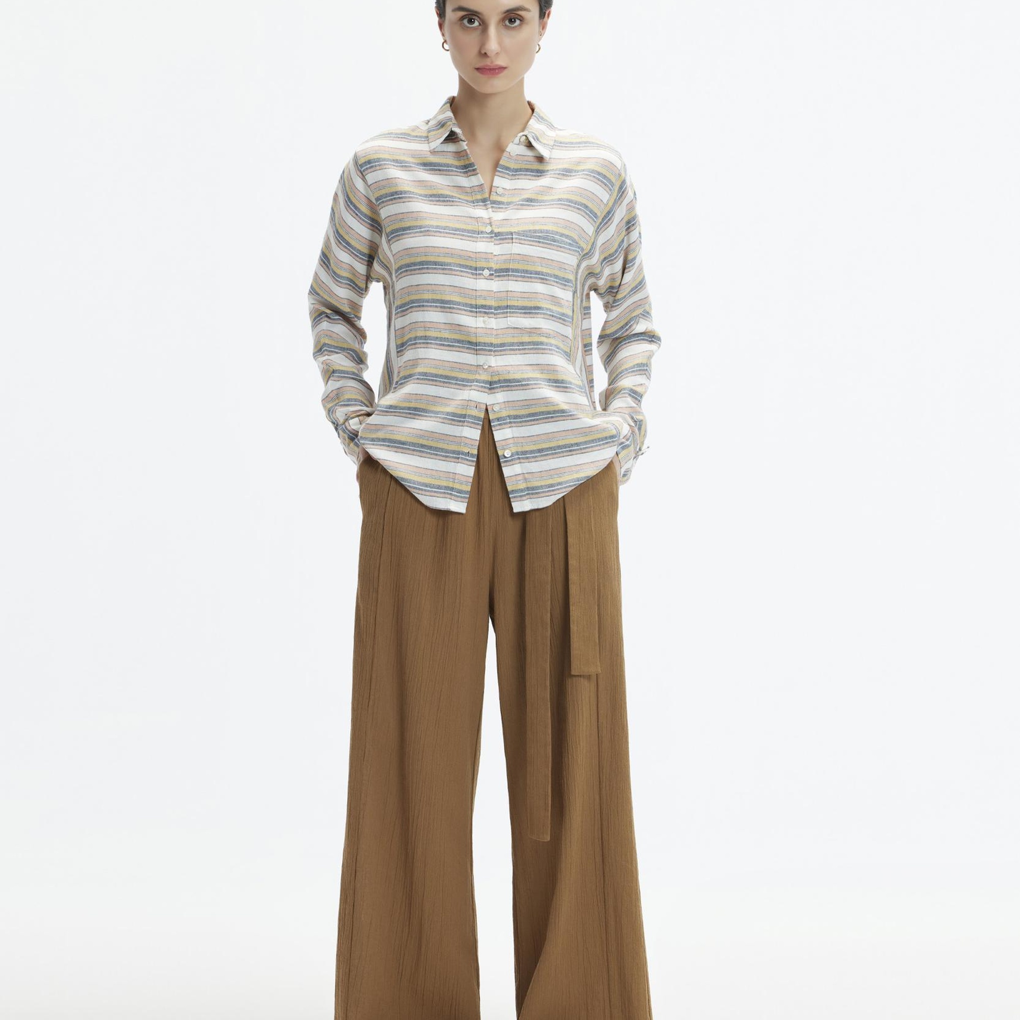 YARGICI Rahat Kesim Uzun Kollu Cepli Gömlek