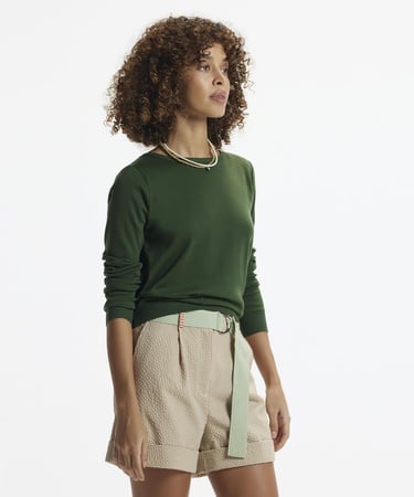  YARGICI Kısa Boy Cepli Kemerli Duble Paça Şort